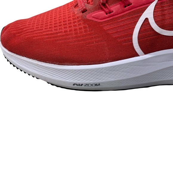 Nike Air Zoom Pegasus 39 Red White Running Shoes Mens 10 - Picture 4 of 10